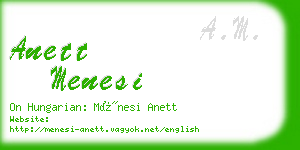 anett menesi business card